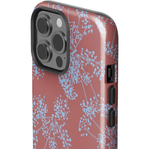 Airy Blue Floral iPhone 15 Pro Max Impact Case