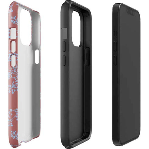 Airy Blue Floral iPhone 15 Pro Max Impact Case