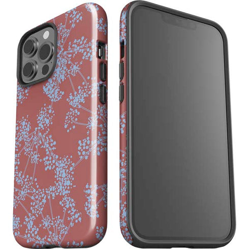 Airy Blue Floral iPhone 15 Pro Max Impact Case
