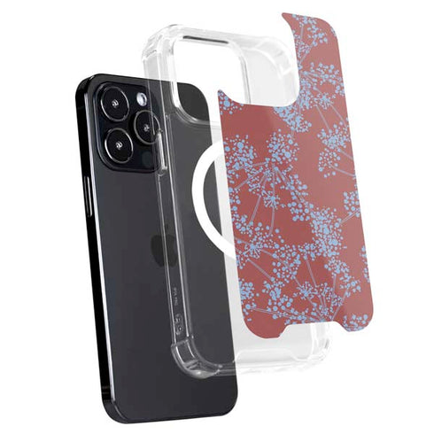Airy Blue Floral iPhone 15 Pro Max MagSafe Case