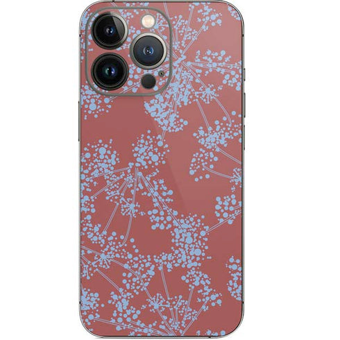 Airy Blue Floral iPhone 15 Pro Skin