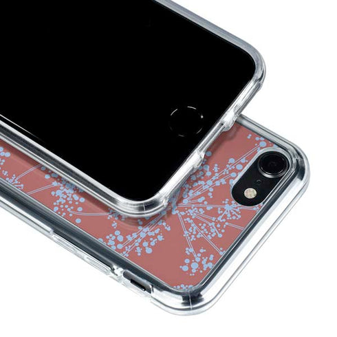 Airy Blue Floral iPhone SE (2nd & 3rd Gen) Clear Case