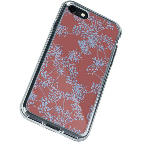 Airy Blue Floral iPhone SE (2nd & 3rd Gen) Clear Case