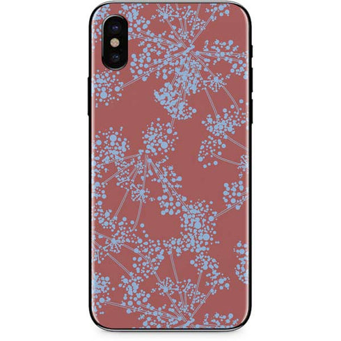 Airy Blue Floral iPhone X Skin