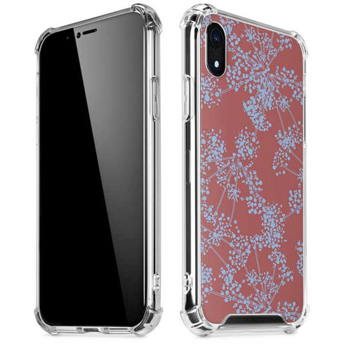 Airy Blue Floral iPhone XR Clear Case