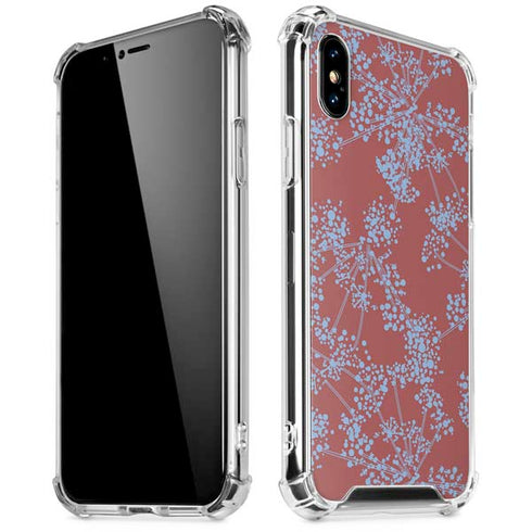 Airy Blue Floral iPhone XS Max Clear Case