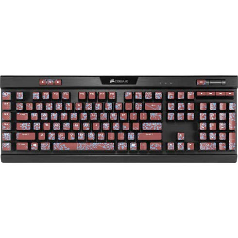 Airy Blue Floral K95 RGB PLATINUM Mechanical Gaming Keyboard Skin