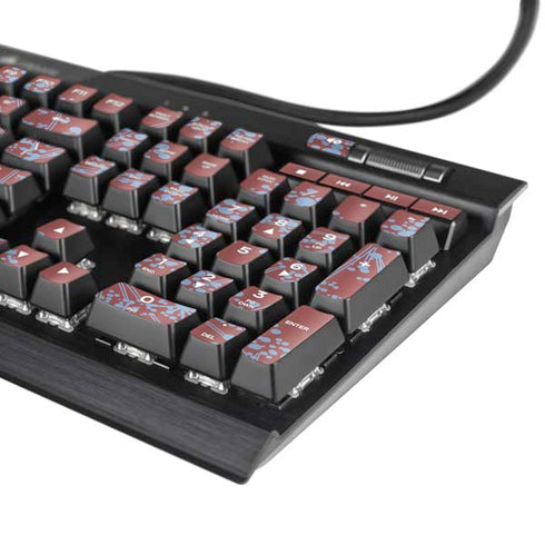 Airy Blue Floral K95 RGB PLATINUM Mechanical Gaming Keyboard Skin