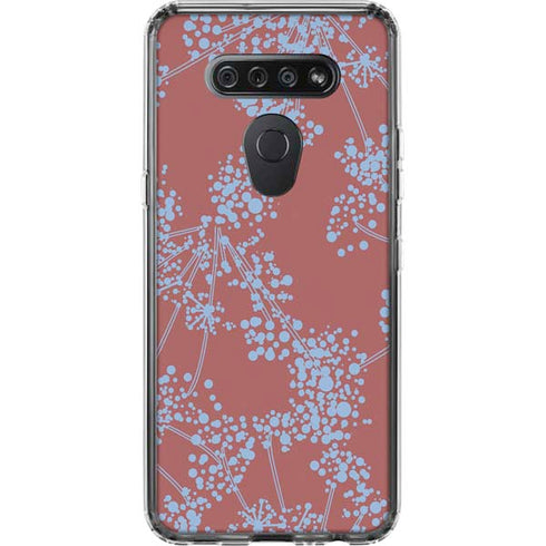 Airy Blue Floral LG K51/Q51 Clear Case