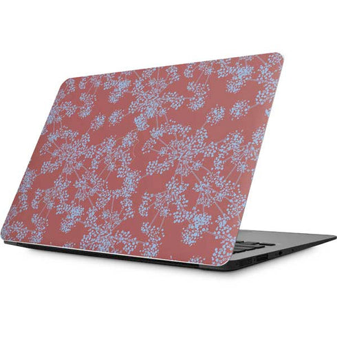 Airy Blue Floral Apple MacBook Skin