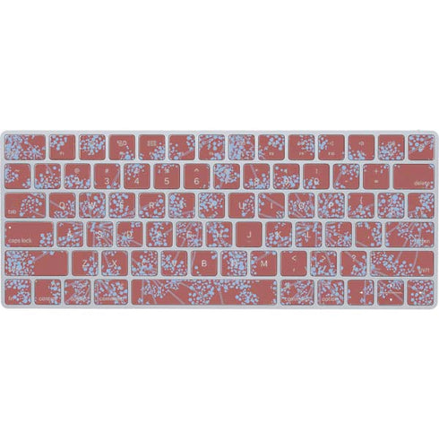 Airy Blue Floral Magic Keyboard Skin