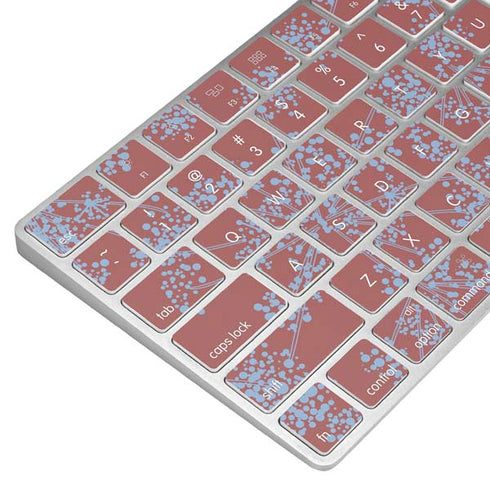 Airy Blue Floral Magic Keyboard Skin