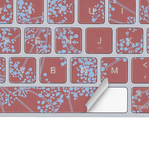 Airy Blue Floral Magic Keyboard Skin