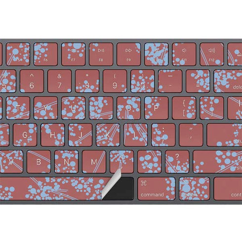 Airy Blue Floral Magic Keyboard with Numeric Keypad Skin