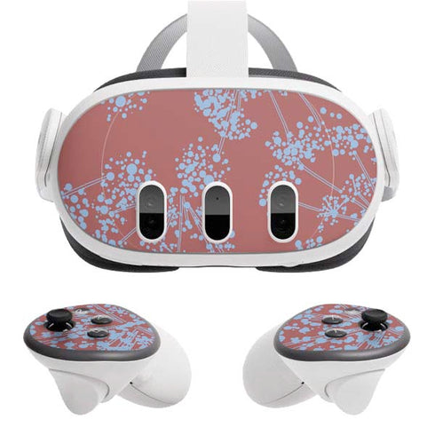 Airy Blue Floral Meta Quest 3 Skin