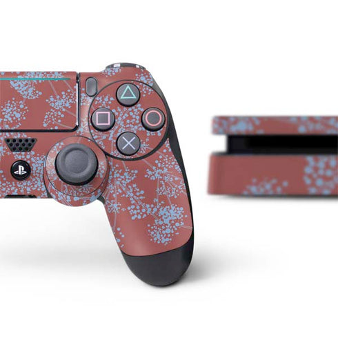 Airy Blue Floral PS4 Slim Bundle Skin