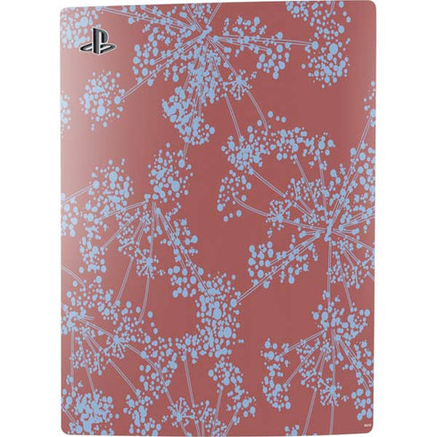 Airy Blue Floral PS5 Console Skin