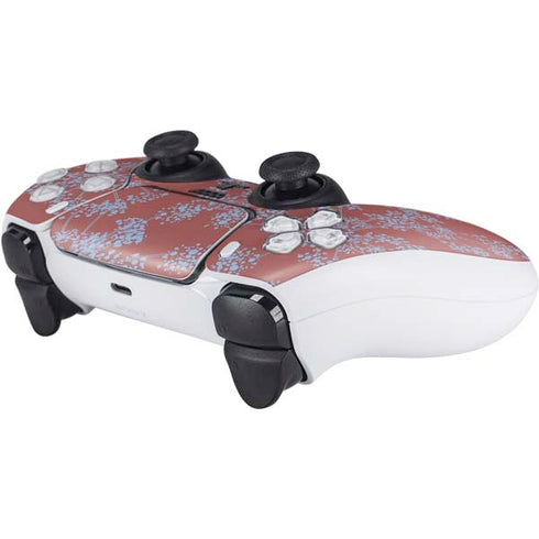 Airy Blue Floral PS5 Controller Skin
