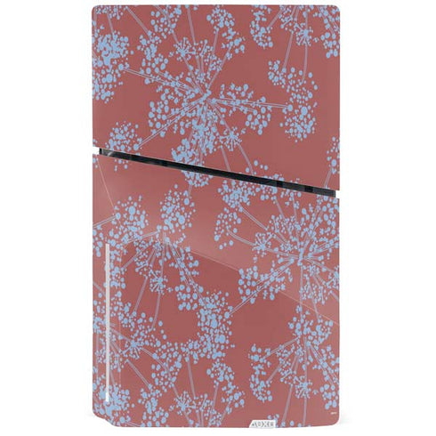 Airy Blue Floral PS5 Slim Disk Bundle Skin