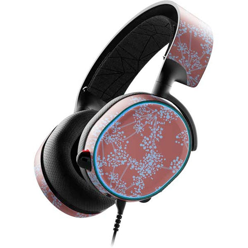 Airy Blue Floral SteelSeries Arctis 3 Skin