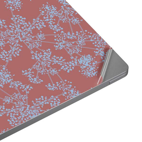 Airy Blue Floral Universal Laptop 15in (12.2 x 8.8in) Skin