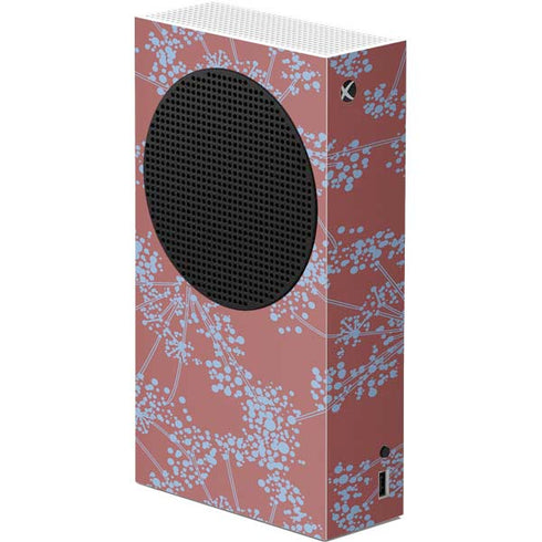 Airy Blue Floral Xbox Series S Console Skin