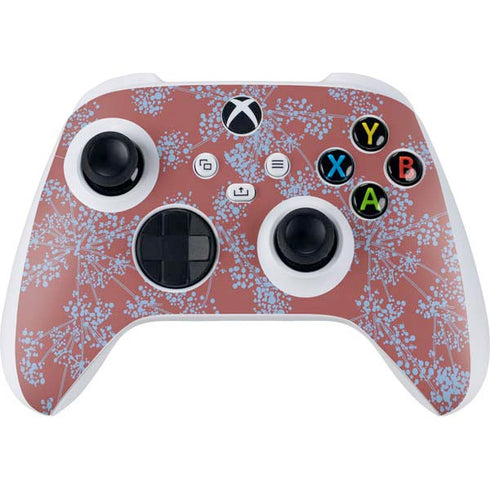 Airy Blue Floral Xbox Series S Controller Skin