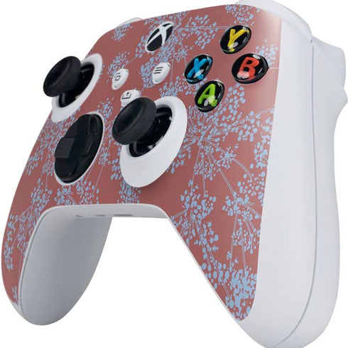 Airy Blue Floral Xbox Series S Controller Skin