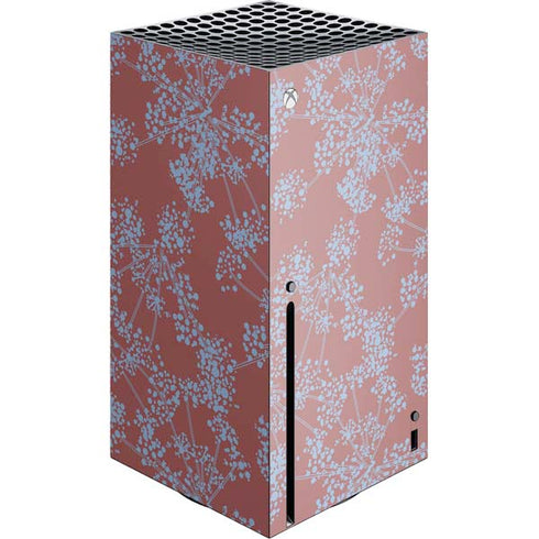 Airy Blue Floral Xbox Series X Console Skin