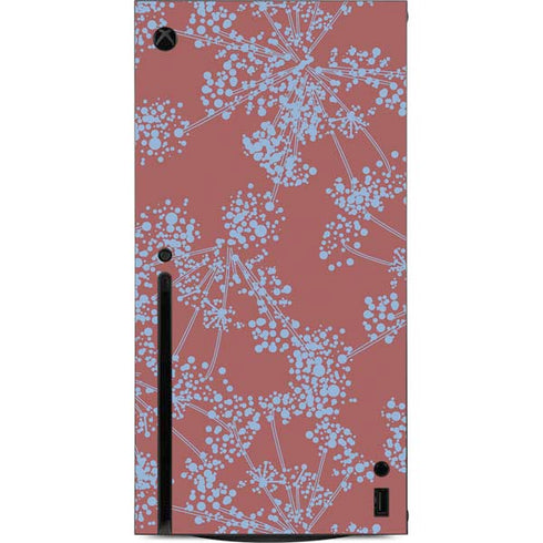Airy Blue Floral Xbox Series X Console Skin