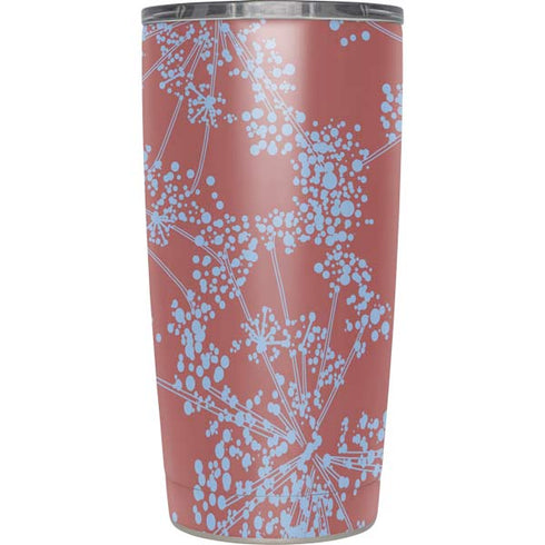 Airy Blue Floral Yeti 20oz Tumbler Skin