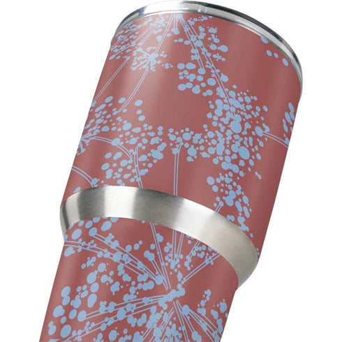 Airy Blue Floral Yeti 30oz Rambler Tumbler Skin
