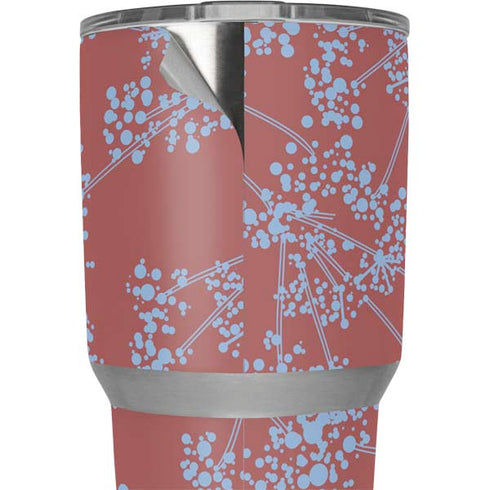 Airy Blue Floral Yeti 30oz Rambler Tumbler Skin