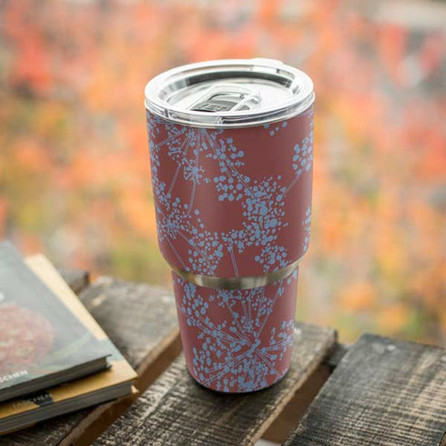Airy Blue Floral Yeti 30oz Rambler Tumbler Skin