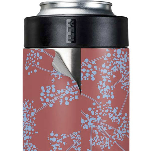 Airy Blue Floral Yeti Colster Can Insulator Skin