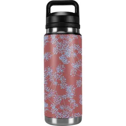 Airy Blue Floral YETI Rambler 26oz Bottle Skin