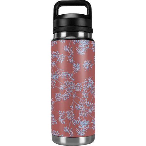 Airy Blue Floral YETI Rambler 26oz Bottle Skin
