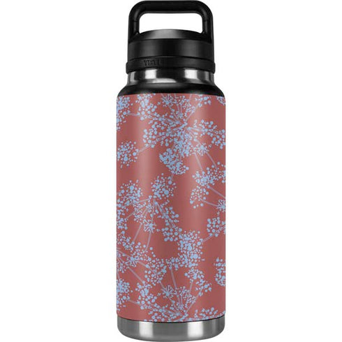 Airy Blue Floral YETI Rambler 36oz Bottle Skin