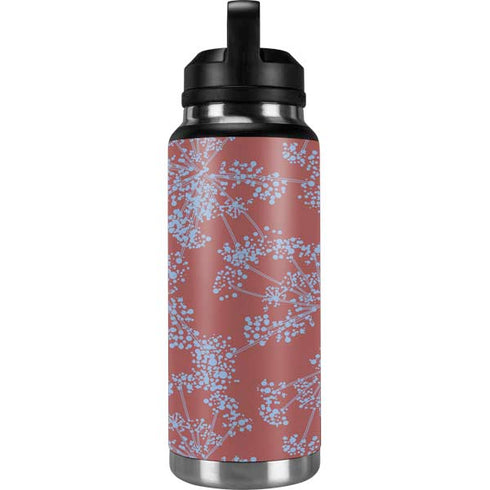 Airy Blue Floral YETI Rambler 36oz Bottle Skin