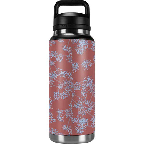 Airy Blue Floral YETI Rambler 36oz Bottle Skin