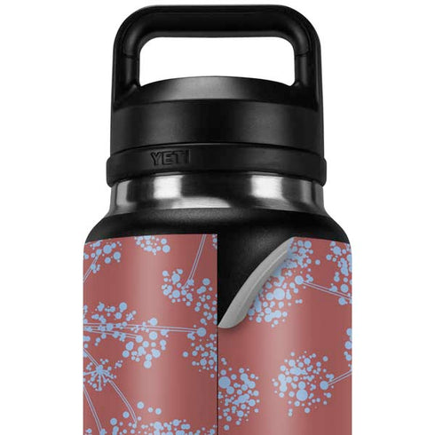 Airy Blue Floral YETI Rambler 36oz Bottle Skin