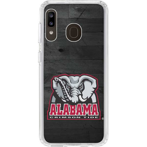 University of Alabama Basketball Wood Galaxy A20 Clear Case