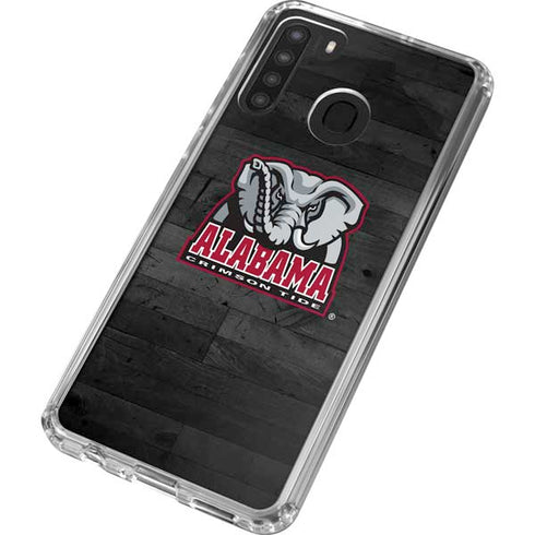 University of Alabama Basketball Wood Galaxy A21 Clear Case