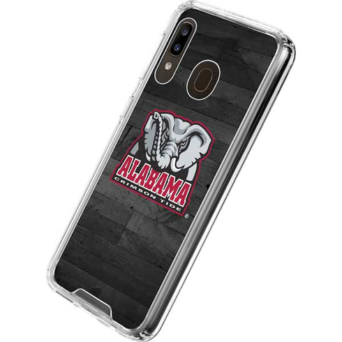 University of Alabama Basketball Wood Galaxy A30 Clear Case