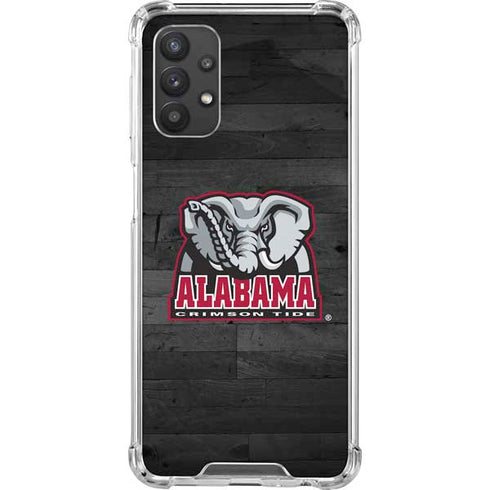 University of Alabama Basketball Wood Galaxy A32 5G Clear Case