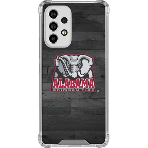 University of Alabama Basketball Wood Galaxy A53 5G Clear Case