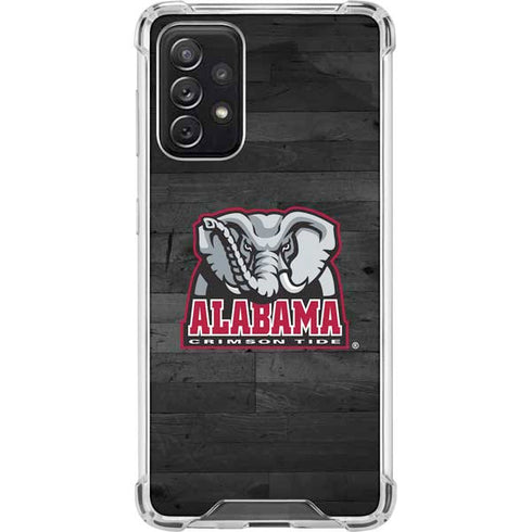 University of Alabama Basketball Wood Galaxy A72 5G Clear Case