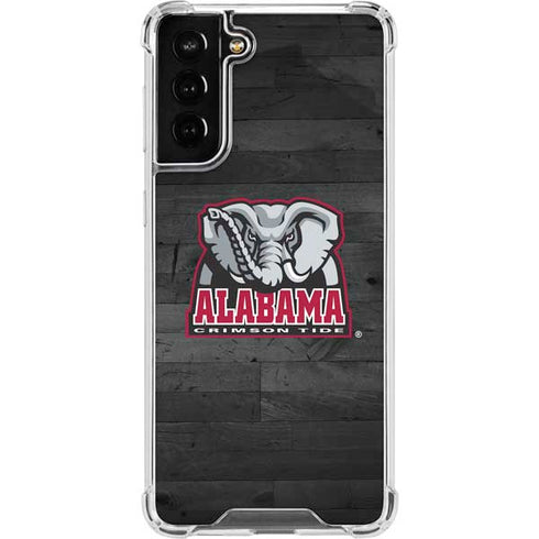University of Alabama Basketball Wood Galaxy S21 FE Clear Case