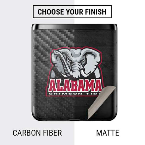 University of Alabama Basketball Wood Galaxy Z Flip Skin