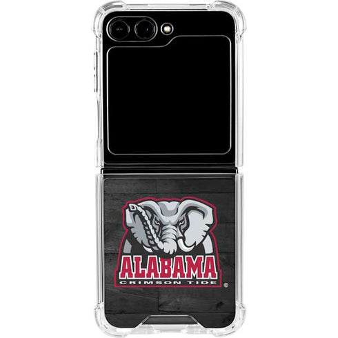 University of Alabama Basketball Wood Galaxy Z Flip5 5G Clear Case